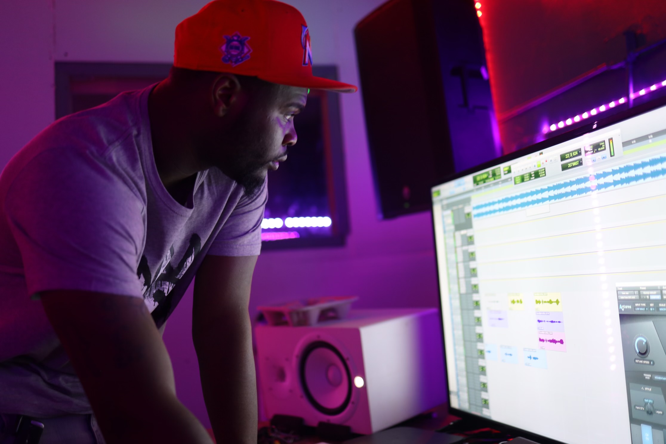 Chris Muzikk in the studio